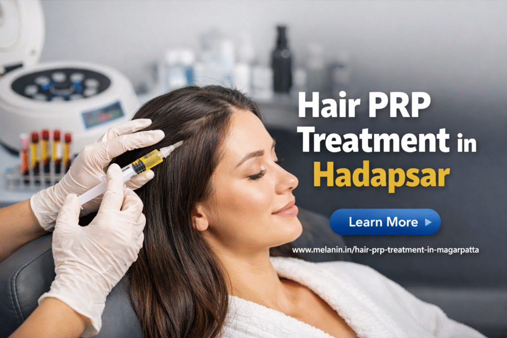 Hair PRP Treatment in Hadapsar at Melanin Clinic – PRP therapy for hair regrowth and hair fall control